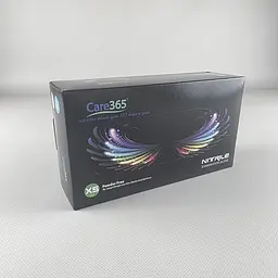 Рукавички одноразові нітрилові чорні CARE 365, розмір XS, 100 шт, неопудрені, для огляду, клінінгу та сервісу