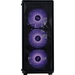 Корпус 1stPlayer FD3-M, Black, без БЖ, Mini Tower, для Micro ATX / Mini ITX, 1xUSB 3.0 / 2xUSB 2.0, макс. CPU - 155 мм / VGA - 290 мм, 4x120 мм ARGB, бічна панель із загартованого скла (FD3-M-BK-4F7) - мініатюра 2
