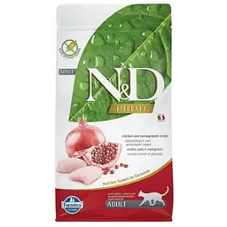 Сухий беззерновий корм для котів Farmina N&D Grain Free Prime Cat Chicken&Pomegranate Adult, курка та гранат, 10 кг