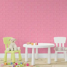 3D панель Sticker Wall самоклеюча 700х770х3мм цегла Рожева 004-3 SW-00000231 - мініатюра 5