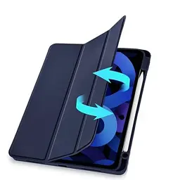 Чохол до планшета BeCover Tri Fold Soft TPU mount Apple Pencil Apple iPad Air 5 (2022) 10.9" Deep Blue (708454) - мініатюра 5