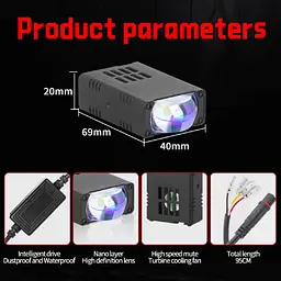 LED Фара Світлодіодні 35W 40 x 22 x 55 мм 12-80V External SportLight L25 на одну лінзу W/Y Мультипідсвічування 2 шт. - мініатюра 4