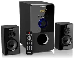 Колонки 2.1 REAL-EL M-555 Black, сателіти 2 x 12.5 Вт, сабвуфер 30 Вт, МДФ, Bluetooth, FM-тюнер, USB/SD, дисплей, живлення від мережі 220V, керування спереду + пульт ДК - мініатюра 6