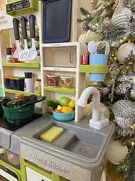 Велика дитяча ігрова кухня з підсвіткою та парою Кухонний ігровий набір з духовкою, плитою та аксесуарами 66 деталей - мініатюра 6