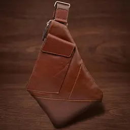 Стильна шкіряна чоловіча сумка через плече Grande Pelle 11358 коричневий