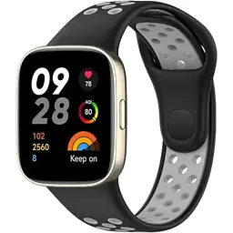 Ремінець DK для Xiaomi Redmi Watch 3 Silicone Sport Band Nike (black / grey)