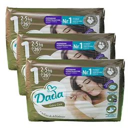 Підгузки Dada Extra Care 1 (2-5 кг), 78 шт New