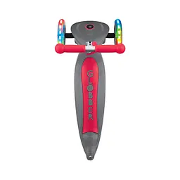 Самокат Globber Primo foldable lights, колеса з підсвічуванням, сіро-червоний (432-120-2) - мініатюра 8