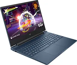 Ноутбук HP Victus 15-fb3070ua 15.6" FHD IPS,300n/Ryzen 5-240 (5.0)/24Gb/SSD512Gb/RTX 5050,8GB/DOS/Синій (C9RY8EA) - мініатюра 2