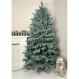 Ялинка штучна Hvoya Lux лита 220 см з металевою підставкою блакитна
