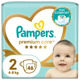 Підгузки Pampers Premium Care 2 (4-8 кг), 46 шт.