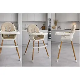 Стілець для годування дитини 2 в 1 VELANO Evo, beige - мініатюра 3