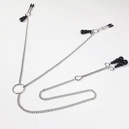 Затискачі для сосків та клітора Art of Sex - Nipple and clit clamps Pearl - мініатюра 2