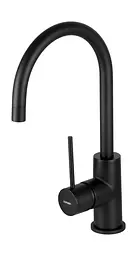 Змішувач для кухні Corsan Lugo black mat з рухомим носиком CMB7522BL Чорний матовий - мініатюра 3