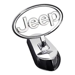 Емблема приціл Jeep метал Хром 85х38х68 мм на скотчі (Завод)