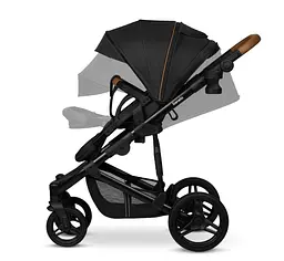 Універсальна коляска 2 в 1 Lionelo Mari Tour Black Onyx, чорна (LO-MARI TOUR 2IN1 BLACK ONYX) - мініатюра 7