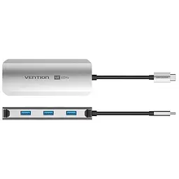 Док-станція USB3.1 Type-C - HDMI 60Hz/USB 3.0x3/PD 100W 5-in-1 Vention (TQDHB) - мініатюра 9