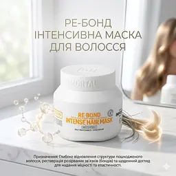 Маска для глибокого відновлення пошкодженого волосся IMMORTAL NYC RE-BOND Vegan 500 мл. (NYC-71) - мініатюра 2