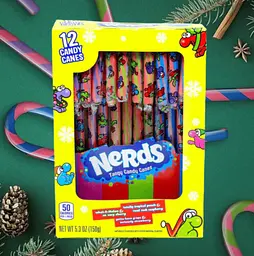 Льодяники-тростини Nerds Holiday Candy Canes 12шт 150г - мініатюра 3