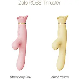Пульсатор-вібратор із вакуумною стимуляцією клітора Zalo - ROSE Thruster Lemon Yellow - мініатюра 8