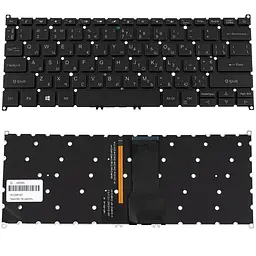 Клавіатура для ноутбука ACER (AS: SF314-54) ukr чорний без кадру підсвічування клавіш