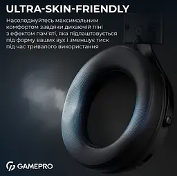 Ігрові бездротові навушники GamePro HSW-191-BL Asgard Skadi Wireless 7.1 Black - мініатюра 9