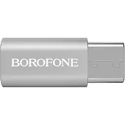 Перехідник Borofone BV4 adapter Micro-USB to Type-C Silver - мініатюра 4