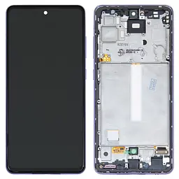 Дисплей Samsung A525 Galaxy A52, A526 Galaxy A52 5G, фіолетовий, з рамкою, Оригінал (переклеєне скло)