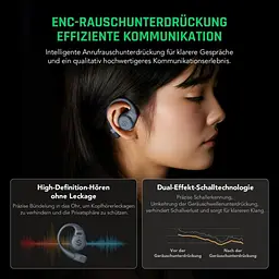 Бездротові навушники Black Shark Open Bluetooth Earphones BS-T17 Black - мініатюра 2