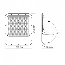 LED прожектор VIDEX PREMIUM F2 150W 5000K - мініатюра 7