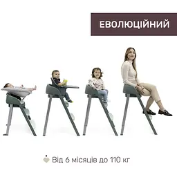 Стільчик для годування 3 в 1 Chicco Crescendo Up зелений (87046.87) - мініатюра 2