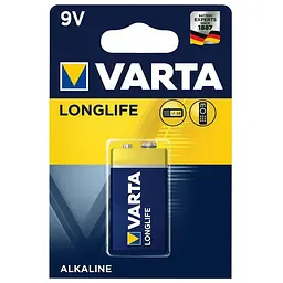 Батарейка Varta Longlife 9V 6LR61 (04122101411)