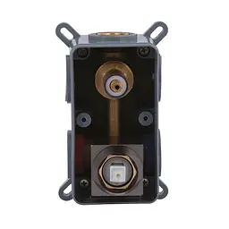 Душова система для душу Qtap Gemini прихованого монтажу на два споживача QTGEM113GMB45698 Gunmetal Black PVD, Шліфований чорний хром - мініатюра 11