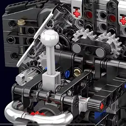 Конструктор Mould King Mking Двигун і коробка передач W12 Twin Turbo (10230) [160759] - мініатюра 5