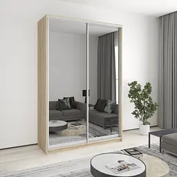 Шафа-купе дводверна MebelStar Комбо AL 2 Дзеркала 160x60x240 см Дуб сонома (MBS-4189)