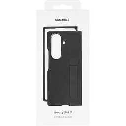 Шкіряний чохол Leather Case (AAA) with stand для Samsung Galaxy Z Fold7 Black - мініатюра 3