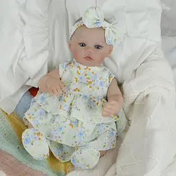 Колекційна силіконова лялька реборн дитина reborn новонароджена дівчинка пупс мегган Reborn Dolls det0018885 - мініатюра 1