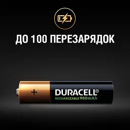 Акумулятори Duracell Rechargeable AAA 900 mAh HR03/DX2400, 4 шт. (5005015) - мініатюра 5