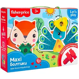 Гра-конструктор Vladi Toys Fisher-Price Maxi-болтики, українська мова (VT2905-23)