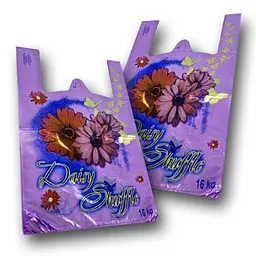 Пакет майка з малюнком поліетиленова 29х46 GS "Daisy Shuffle" фіолетова 250 шт/уп.
