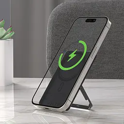 Зовнішній акумулятор Acefast M16-5000 PD18W ultra-thin magnetic wireless charging power bank with stand Black (6974316283997) - мініатюра 8
