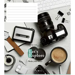 Зошит учнівський Школярик Let's explore, у клітинку, 24 аркуші, ВД-лак, 25 шт. (024-3222K) - мініатюра 3