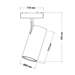 Магнітний трековий світильник UST-M 12W 4000K 48V IP20 білий Violux ( 320006 ) - мініатюра 2