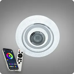Люстра світлодіодна 517 Dlight RGB з пультом і колонкою 45Вт Білий (02147) - мініатюра 8