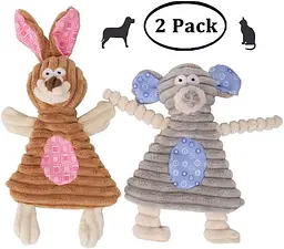 Іграшки з пищалкою без набивки Rabbit&Elephant для маленьких собак і цуценят