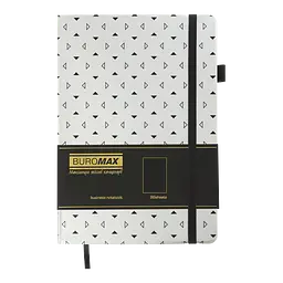 Блокнот діловий Buromax Relax А5 96 арк. без лініювання обкладинка штучна шкіра срібло (BM.295001-24) - мініатюра 2