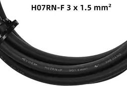 Гумовий кабель MSFE Електричний кабель H07RN-F 3 x 1,5 мм², Гумовий кабель для з'єднувального кабелю змінного струму - мініатюра 5