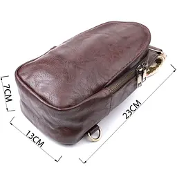 Зручна сумка через плече в модному кольорі з екошкіри Vintage 22794 коричнева - мініатюра 7