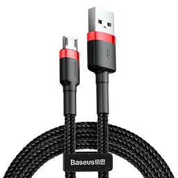 Кабель Baseus Cafule Cable USB to MicroUSB 2.4A 1m CAMKLF-B91 Black-Red