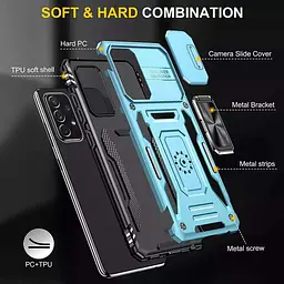 Ударостійкий чохол Camshield Army Ring для Samsung Galaxy A33 5G Блакитний / Light Blue - мініатюра 3